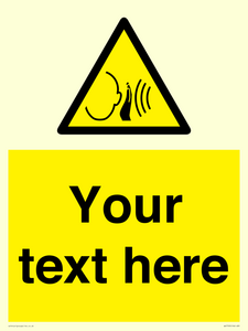 Custom warning sudden loud noise